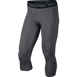 New Nike Men’s Pro Cool 3/4 Compression grey Tights